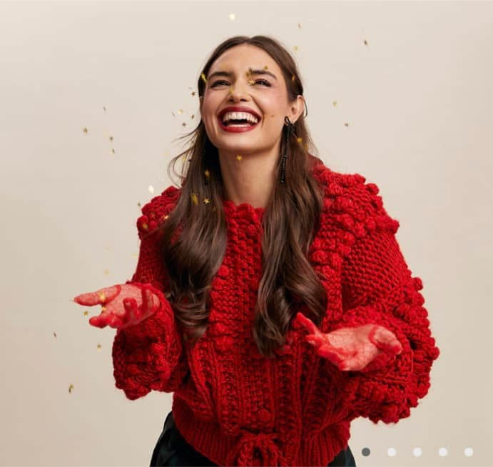 Red Crochet Sweater